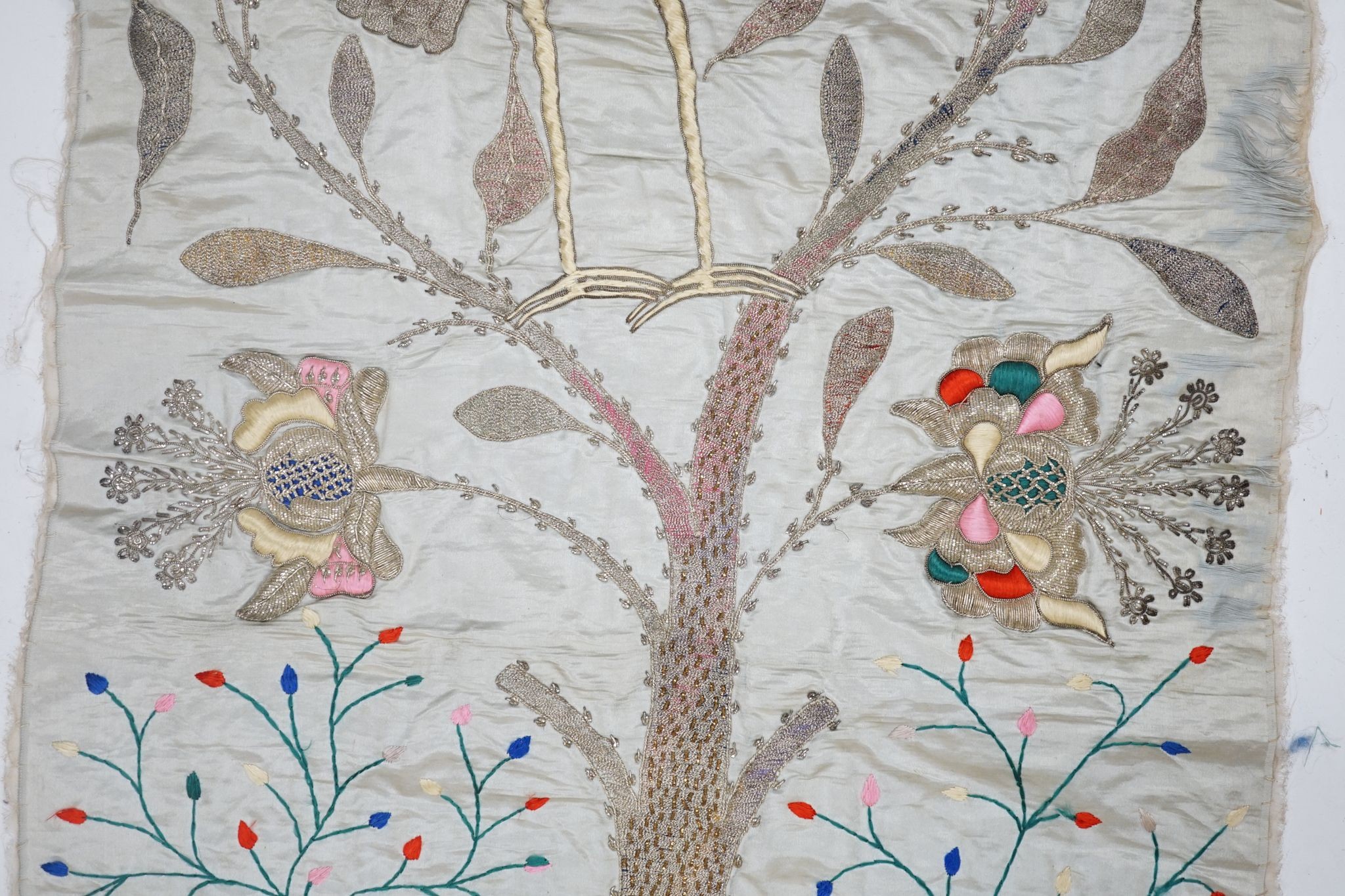 An Indian embroidered panel